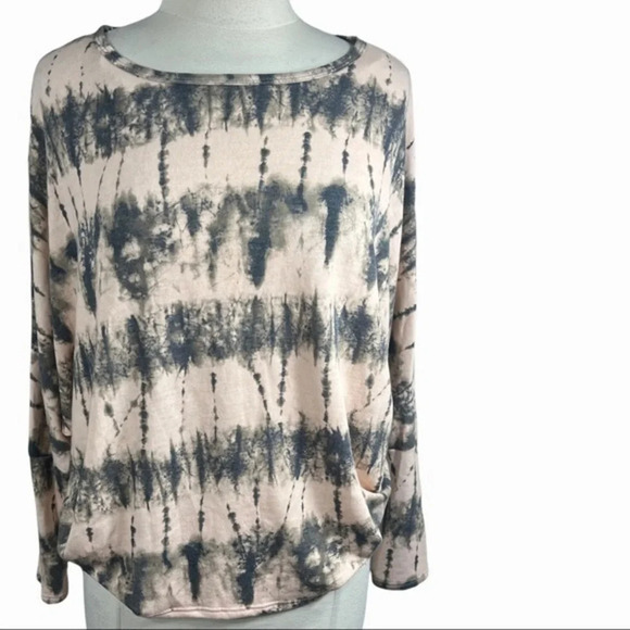 Andrèe by Unit pink and gray tie dye dolman sleeve top size S - Picture 4 of 9